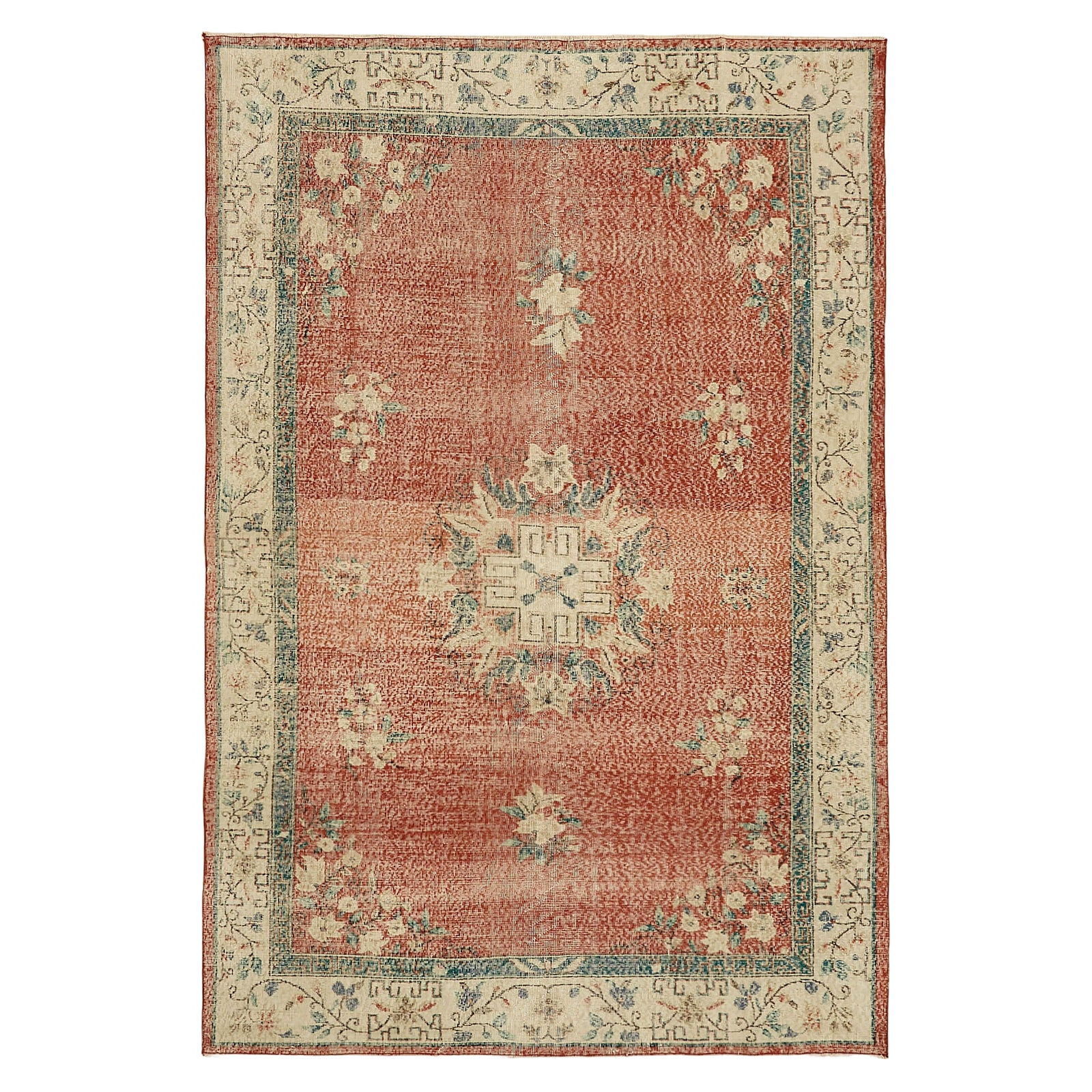 Large Vintage Red Area Rug | Chairish