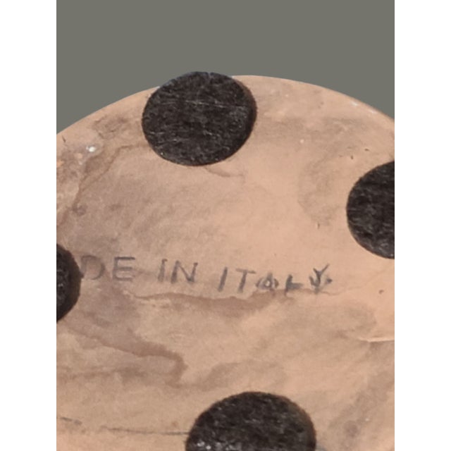 Pair of Vintage Glazed Pottery Neoclassical Italian "Global Views" Small Urns Vases Planters For Sale - Image 6 of 7