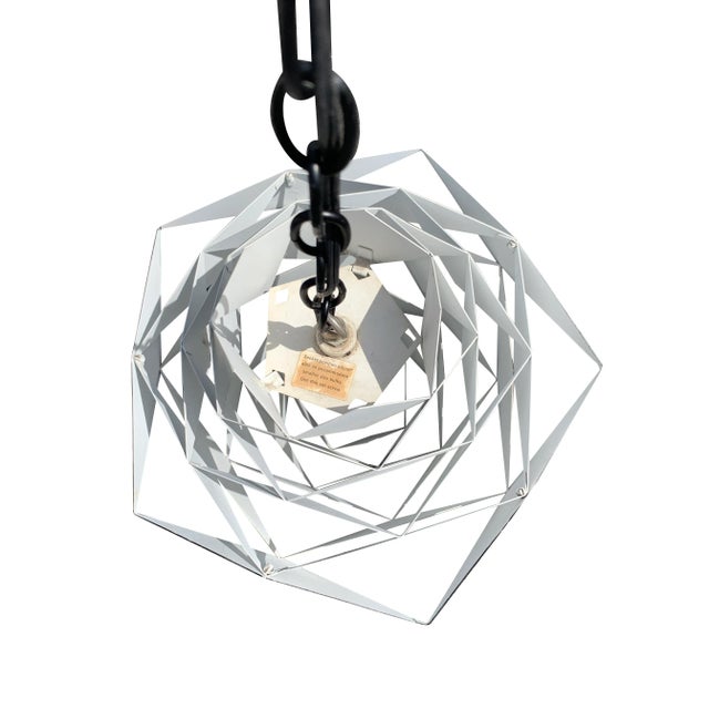 1960s 1960s Danish Preben Dahl Symfoni Scandinavian Geometry, Enameled Steel Hanging Lamp For Sale - Image 5 of 8