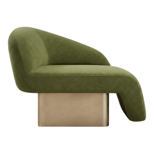 Kaia Modern Green Boucle Left Arm Accent Chair