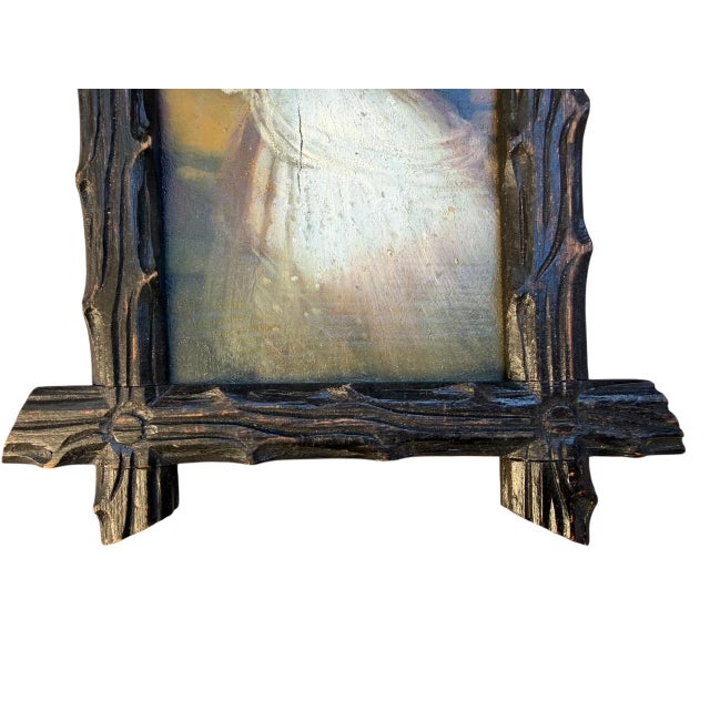 Cabin Black Forest Frame With Painting #100 For Sale - Image 3 of 4
