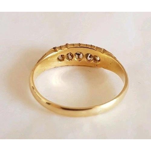 Metal Antique Victorian 18ct Gold Cut Diamond Ring, Birmingham, 1894 For Sale - Image 7 of 14
