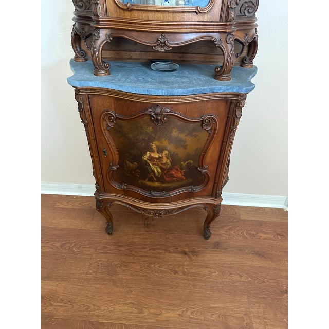 Late 18th Century Exquisite Antique Louis XV Rococo Revival China Cabinet / Vitrine For Sale - Image 5 of 10
