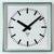 Metal Industrial Square Green Wall Clock from Pragotron, 1980s For Sale - Image 7 of 17