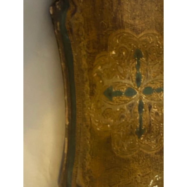 Verdigris Vintage Florentine Tray For Sale - Image 8 of 12