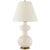 Christopher Spitzmiller by Visual Comfort Signature Chambers Medium Table Lamp in Ivory with Natural Percale Shade For Sale