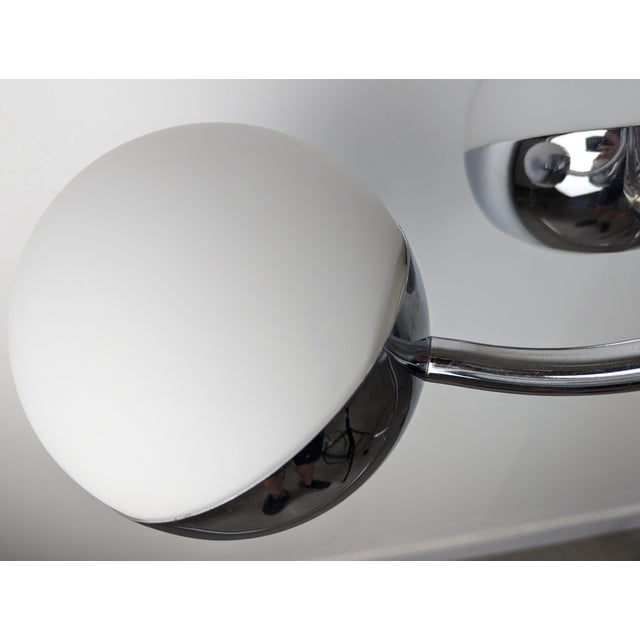 Chrome Chandelier with Crystal Spheres from Stilnovo, Italy, 1960s For Sale - Image 9 of 11