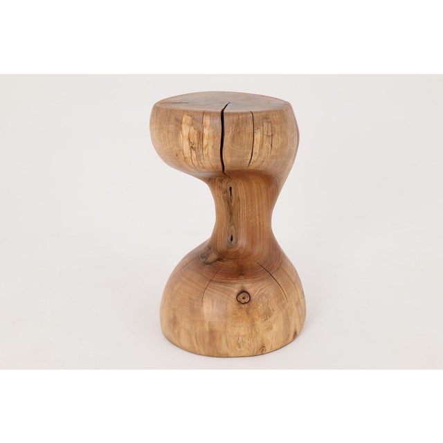 Sculptural Side Table in Walnut by Logniture For Sale - Image 4 of 12