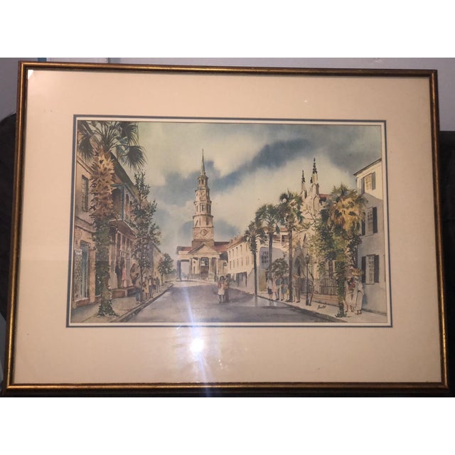 Vintage Virginia Fouché Bolton Signed "April in Charleston" Print (1981) For Sale - Image 12 of 12