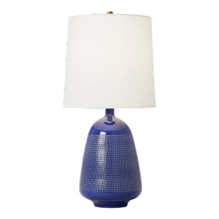 Aerin by Visual Comfort Studio Ornella Medium Table Lamp in Blue Celadon For Sale