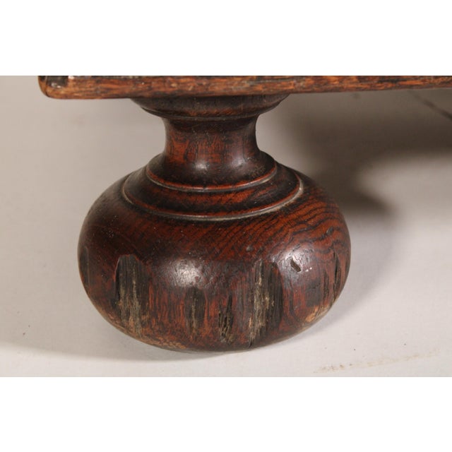 Wood Antique William and Mary Style Oak Cabinet For Sale - Image 7 of 13
