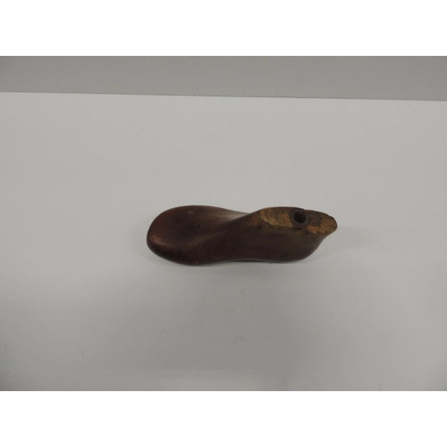 Antique Child's Wooden Shoe Mold Paperweight. Size: 6"W x 2.25"D x 3"H
