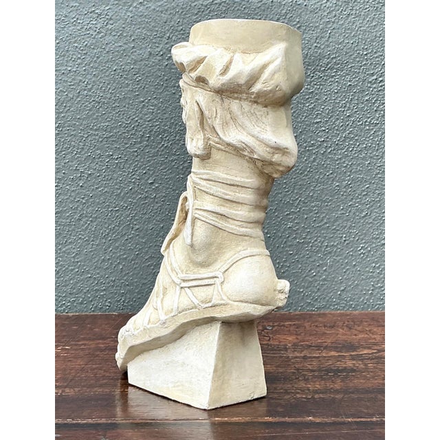 Vintage Plaster Roman Foot Sculpture For Sale - Image 12 of 17