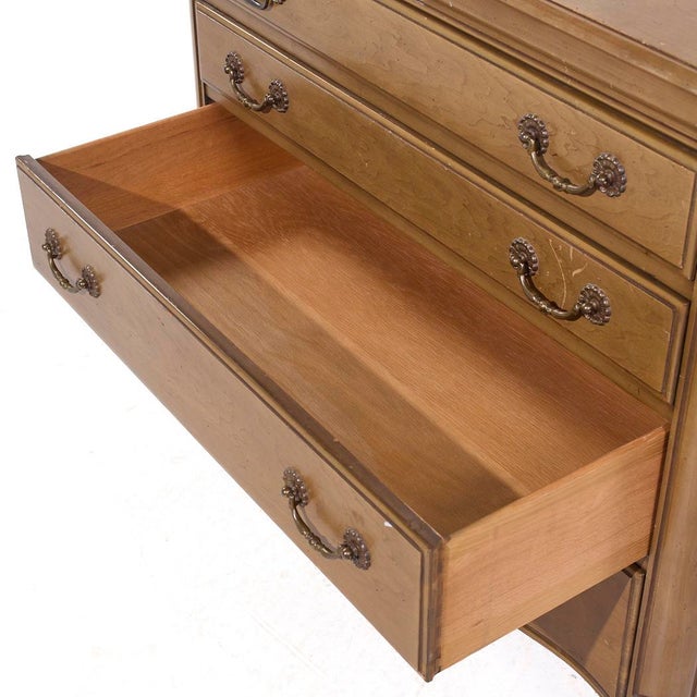 Brown Tomlinson Louis XV French Provincial Walnut and Brass Dresser For Sale - Image 8 of 10