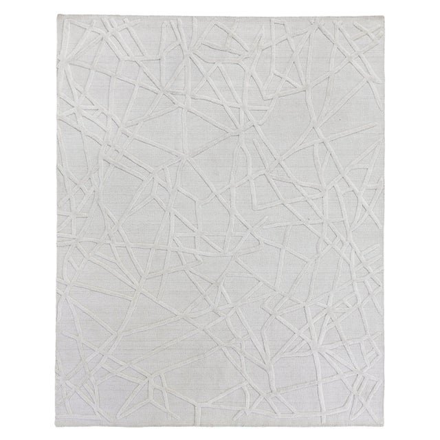 Wellington hand loomWoolSilver Rug - 8'x10' For Sale