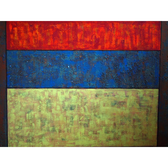 Mid-Century Modern Original Richard Dick Elliott 1975 Abstract Painting For Sale - Image 3 of 11