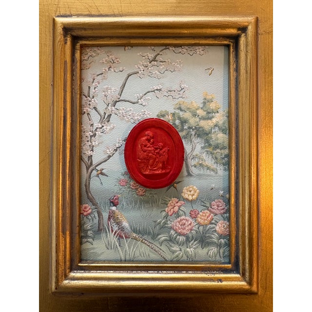 Grand Tour Replica Plaster Intaglio of Mother and Children in Closed ...