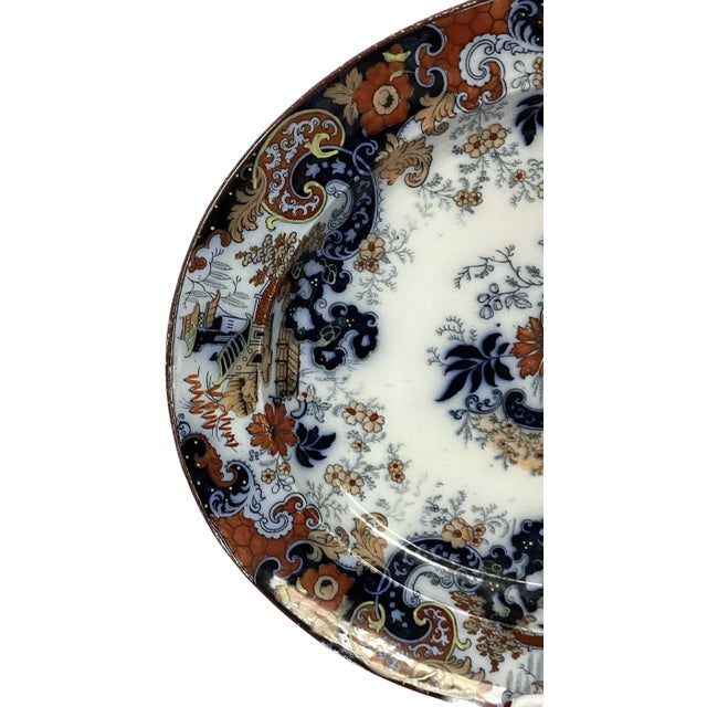 English Large Oval English Japanned Platter For Sale - Image 3 of 8