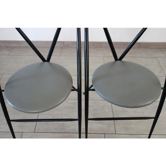 Metal Cinderella Folding Chairs by Yamakato, 1980s, Set of 2 For Sale - Image 7 of 12