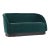 Ward Bennett Style Mid Century Green Velvet Sofa Settee For Sale