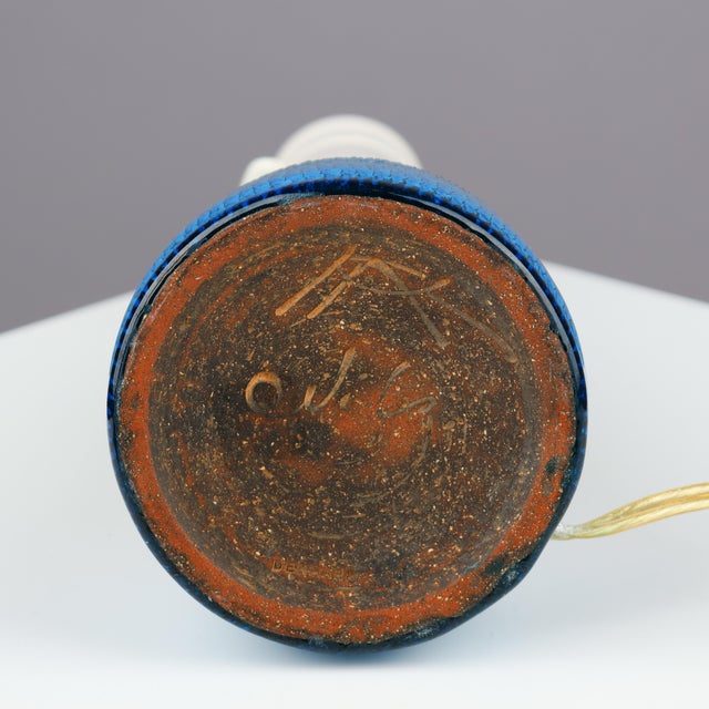 Mid-Century Modern Table Lamp in Ceramic by Nils Kähler, Denmark, 1960 For Sale - Image 3 of 4