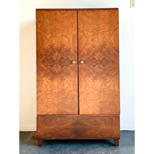 Vintage Burl Wood Armoire For Sale In West Palm - Image 6 of 12