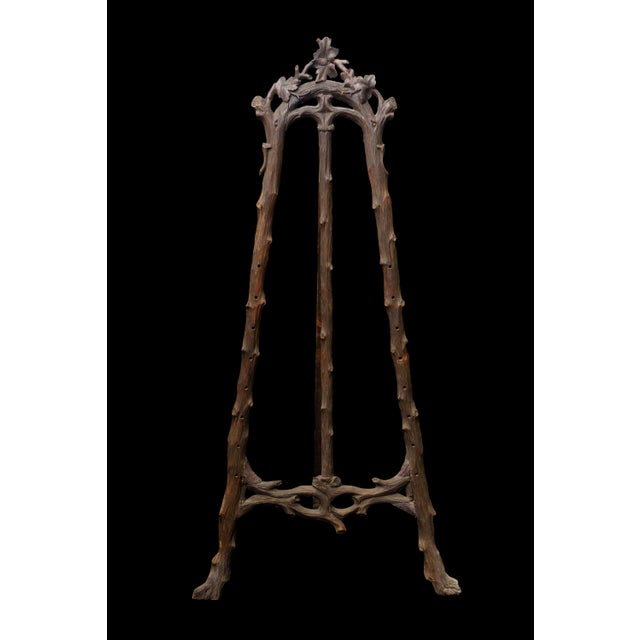 19th Century Black forest Easel. Beautifully carved branches and leaves make this the ideal way to display your most...