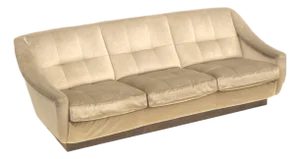 Vintage Three-Seater Sofa in Velvet, 1970s