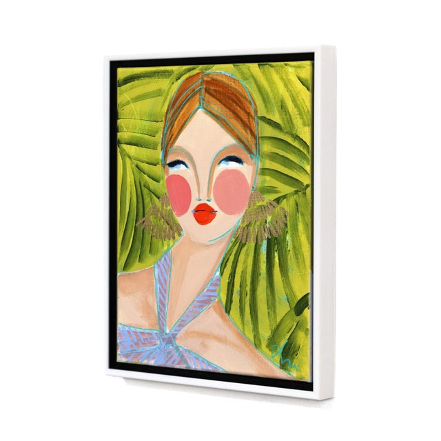 Miss Priss Palms 5 - Colorful Abstract Figurative Portrait Painting Original Artwork by Lindsey McCord For Sale In Los Angeles - Image 6 of 9