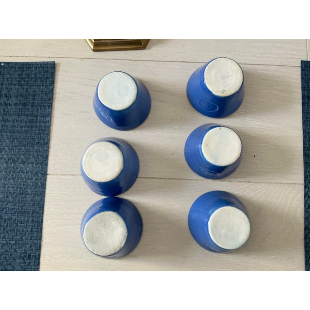 2000 - 2009 Six Ralph Lauren Rl 67 Rustic Blue Dessert/Fruit Bowls For Sale - Image 5 of 7