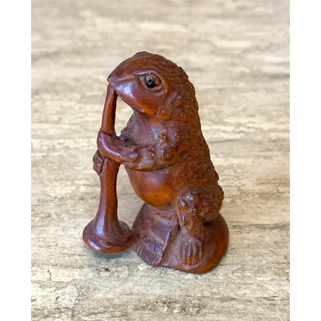 Japanese Wood Netsukes - Set of 3 For Sale - Image 10 of 13