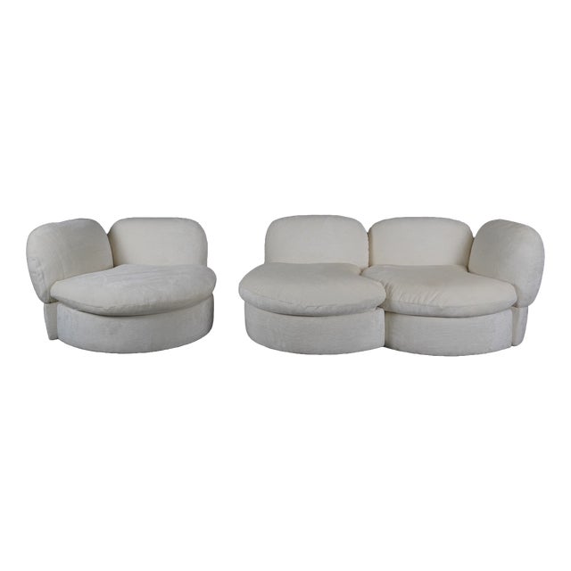 Vintage T.O. Modular Bouclé Sofa from Tecnosalotto, Italy, 1970s, Set of 3 For Sale