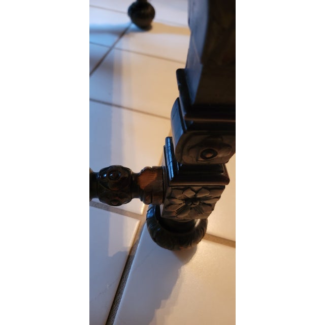 Vintage French Louis Philippe Style Armchairs With Carved Wood Arms and Legs - A Pair For Sale - Image 13 of 18