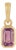 14k Solid Gold Modern Pink Sapphire Dainty Charm Pendant for Her For Sale