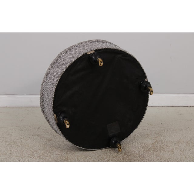 Round Tufted Modern Design Cocktail Ottoman For Sale - Image 11 of 11