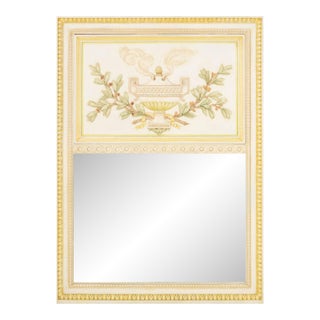 Louis XVI Style Painted & Giltwood Boiserie Mirror For Sale