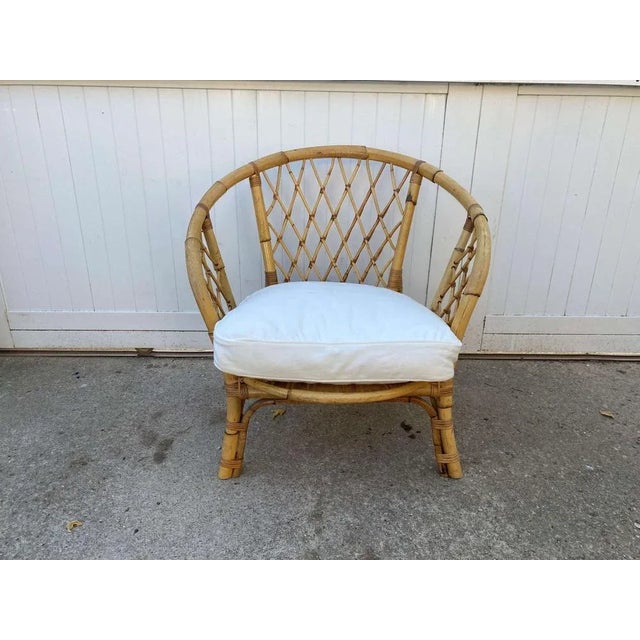 Vintage Rattan Corbeille Armchair, 1970 For Sale - Image 12 of 13