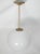 Mid-Century Modern Pendant Light in Brass and Glass, 1950s, in Very Good conditions. Designed 1950 to 1959 Up to 250V...