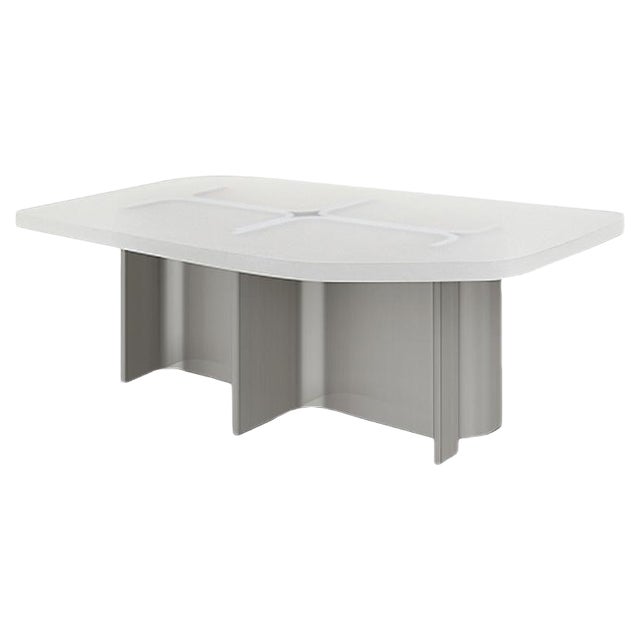 Brushed Steel & Transparent Opaque Resin Fossil Coffee Table by Daniel Nikolovski & Danu Chirinciuc for KABINET, 2019 For Sale