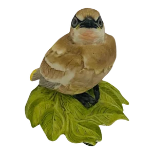 Vintage Boehm Porcelain Baby Cedar Waxwing Figurine #432u