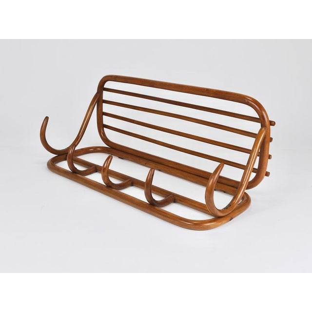 1900 - 1909 Art Nouveau Secessionist Bentwood Wall Coat Rack from Thonet, Austria, 1900s For Sale - Image 5 of 18