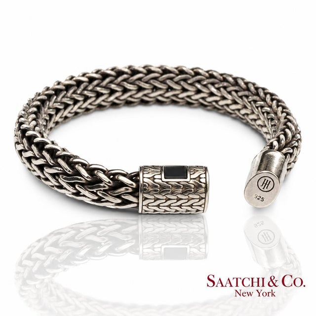 Metal John Hardy Sterling Silver Woven Chain Bracelet For Sale - Image 7 of 14