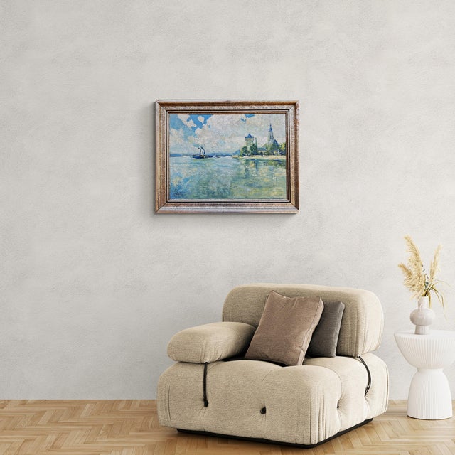 Willi Holtmann Duisburg 1900 - 1984 Wiesbaden Eltville am Rhein Oil on wood Signed lower left Size: 51 x 69 cm Frame: 63 x...