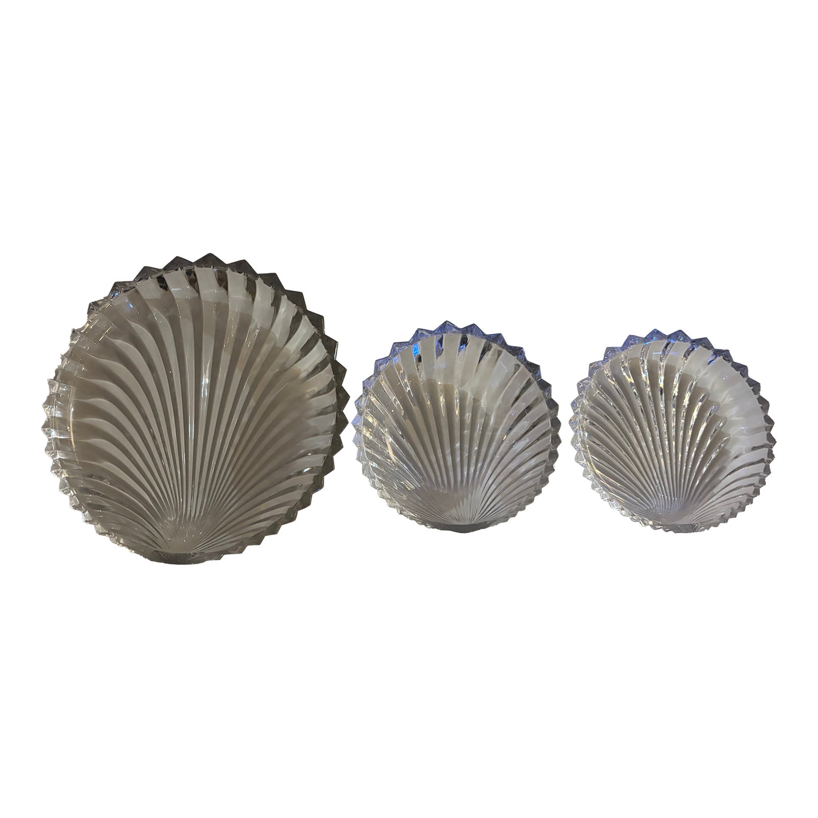 Villeroy Boch Lead Crystal Platano Design Clam Shell Shape Pattern ...