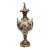 Ornate French Porcelain Vase With Romantic Scene & Gold Gilt Bronze Mounts For Sale