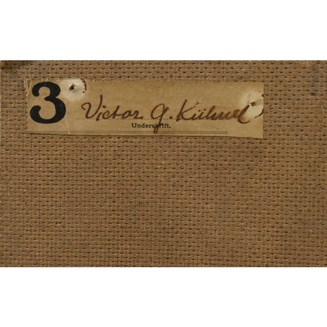 'Snowy Landscape With Farm Buildings' by Victor Kühnel, 1942, Charlottenborg For Sale - Image 12 of 12