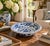 A classic large Chinoiserie blue and white porcelain shallow bowl, planter, or decorative charger plate. The painted...