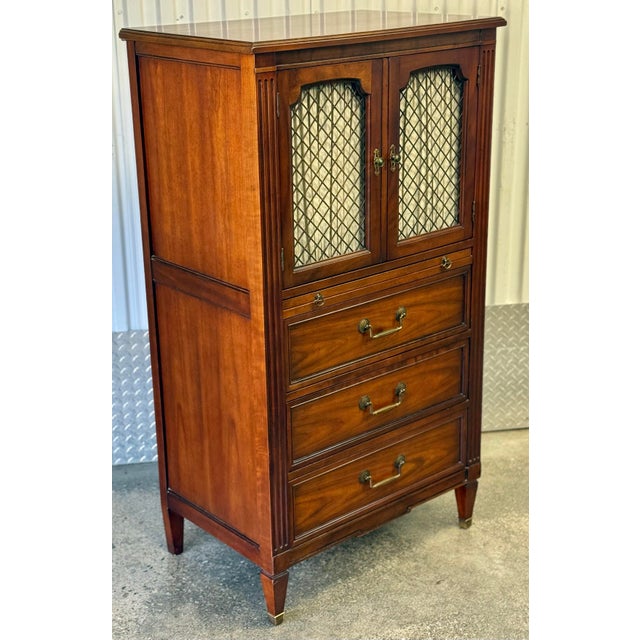 Beautiful French regency dresser by Kindel furniture. High end solid cherry construction - features three dovetailed...