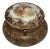 Wavecrest Nakara Opaline Dresser Box: Antique Portrait, Gold Floral For Sale