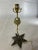 Late 20th Century Folk Art Style Metal Lamp With Scalloped Shade For Sale - Image 5 of 13